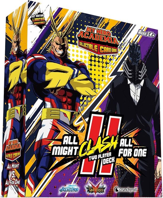 Jasco Games My Hero Academia CCG 2-Player Clash Deck - All Might vs All for One