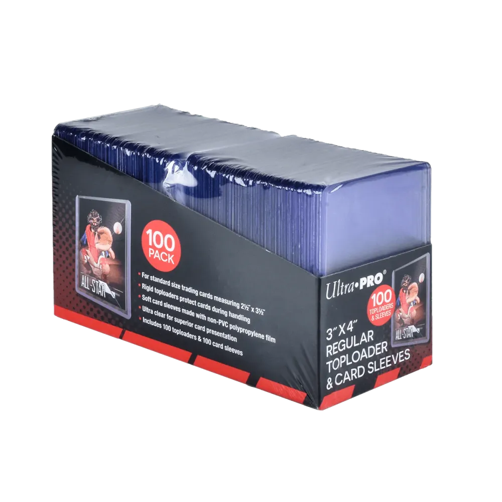 100 Ultra Pro Regular Toploaders and Sleeves